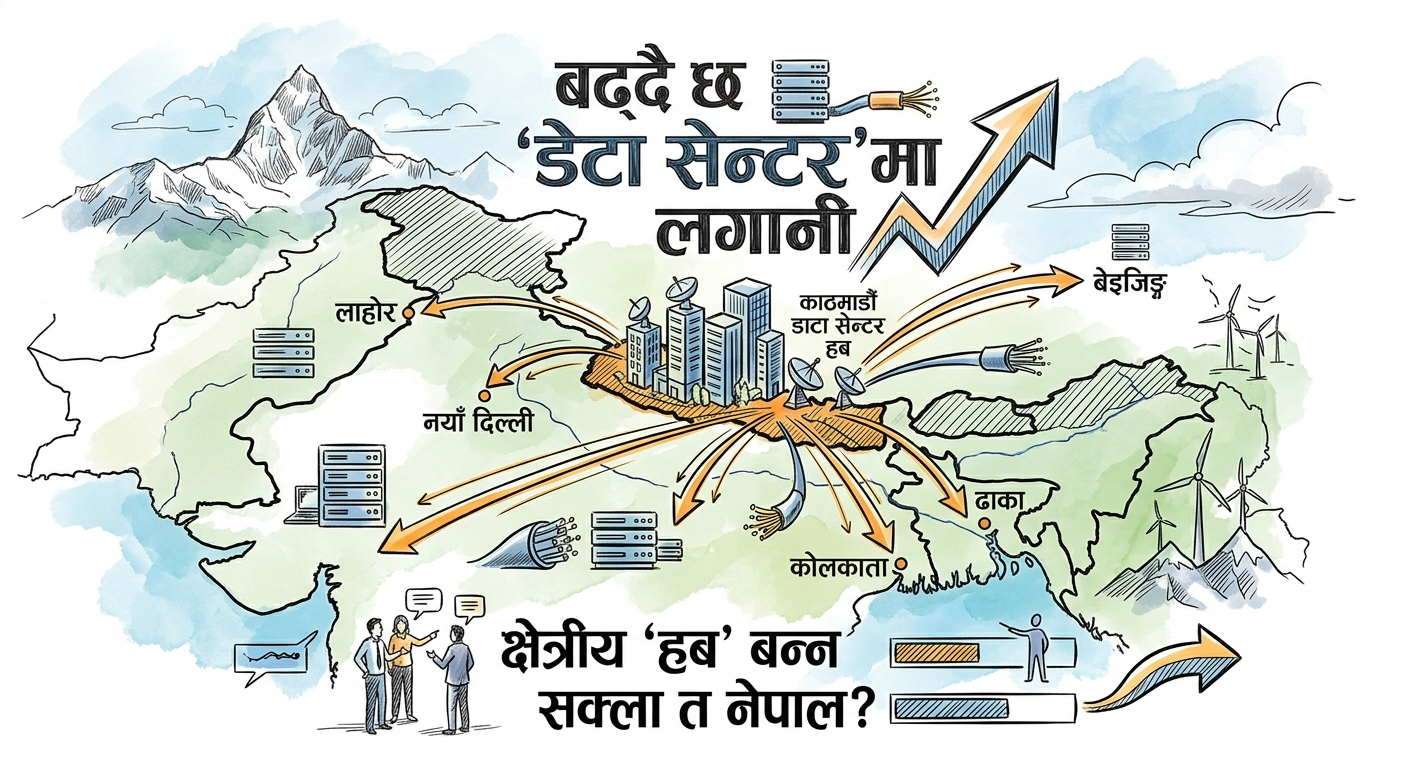 बढ्दै छ ‘डेटा सेन्टर’मा लगानी, क्षेत्रीय ‘हब’ बन्न सक्ला त नेपाल ?