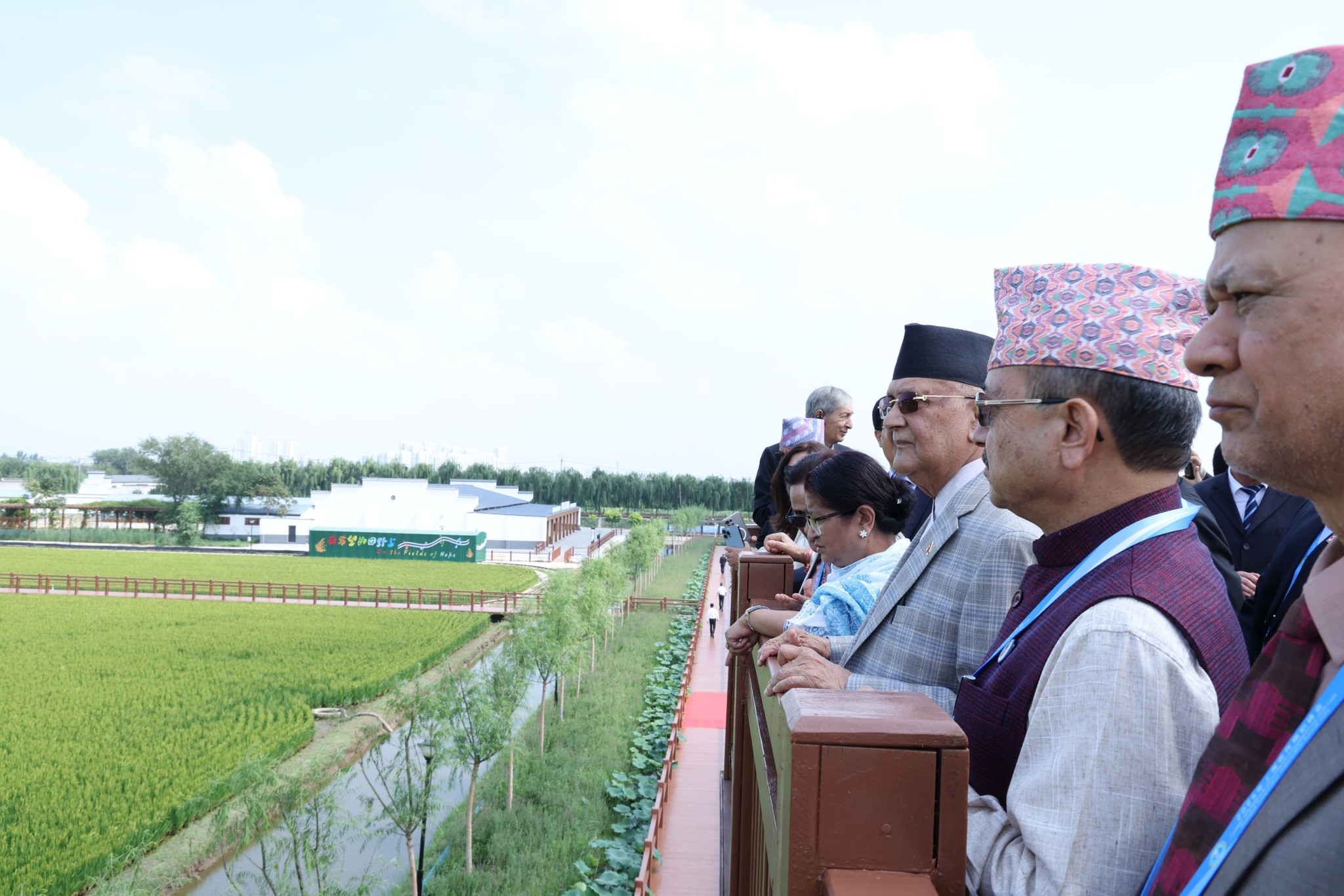 प्रधानमन्त्री ओलीद्वारा धान उत्पादन विशेष क्षेत्रको अवलोकन