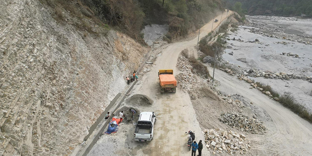 कालीगण्डकी कोरिडोरः १५ महिनापछि बेनी–मालढुङ्गाखण्ड निर्माणमा प्रगति
