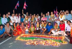 मेची पुलबाट ‘मेची–महाकाली राष्ट्रिय उद्धार यात्रा’ सुरु