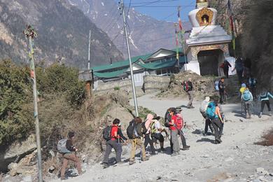 साउनमा अन्नपूर्ण क्षेत्रमा जम्मा साढे ५ हजार पर्यटक 